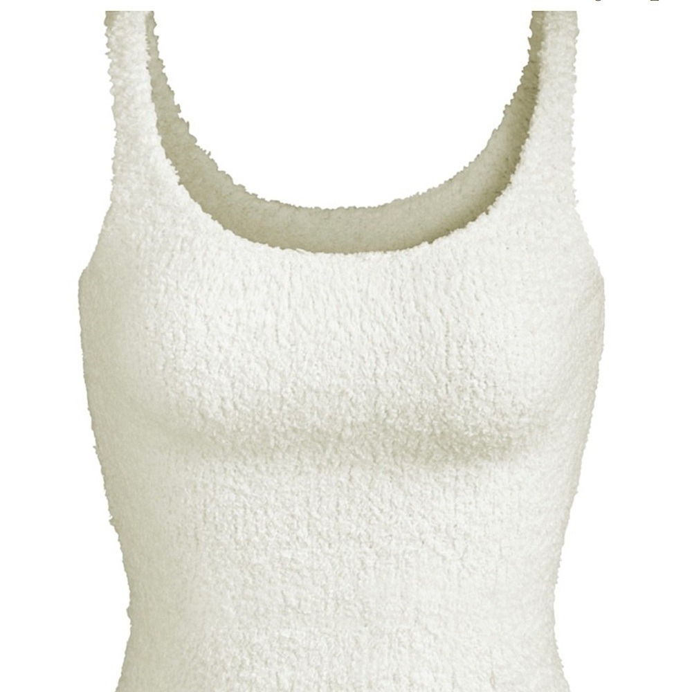 SKIMS Cozy Knit Tank cream white xs/xxs nwot
